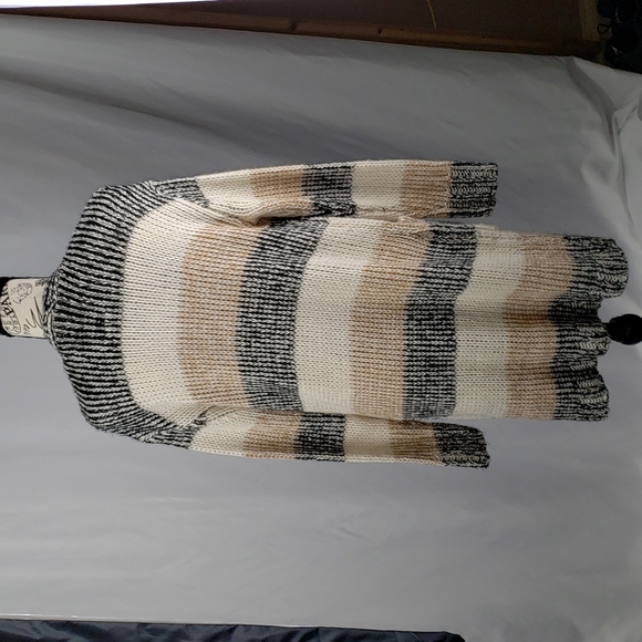 {Tribal Jeans} Sweater Cardigan Striped - Picture 6 of 10